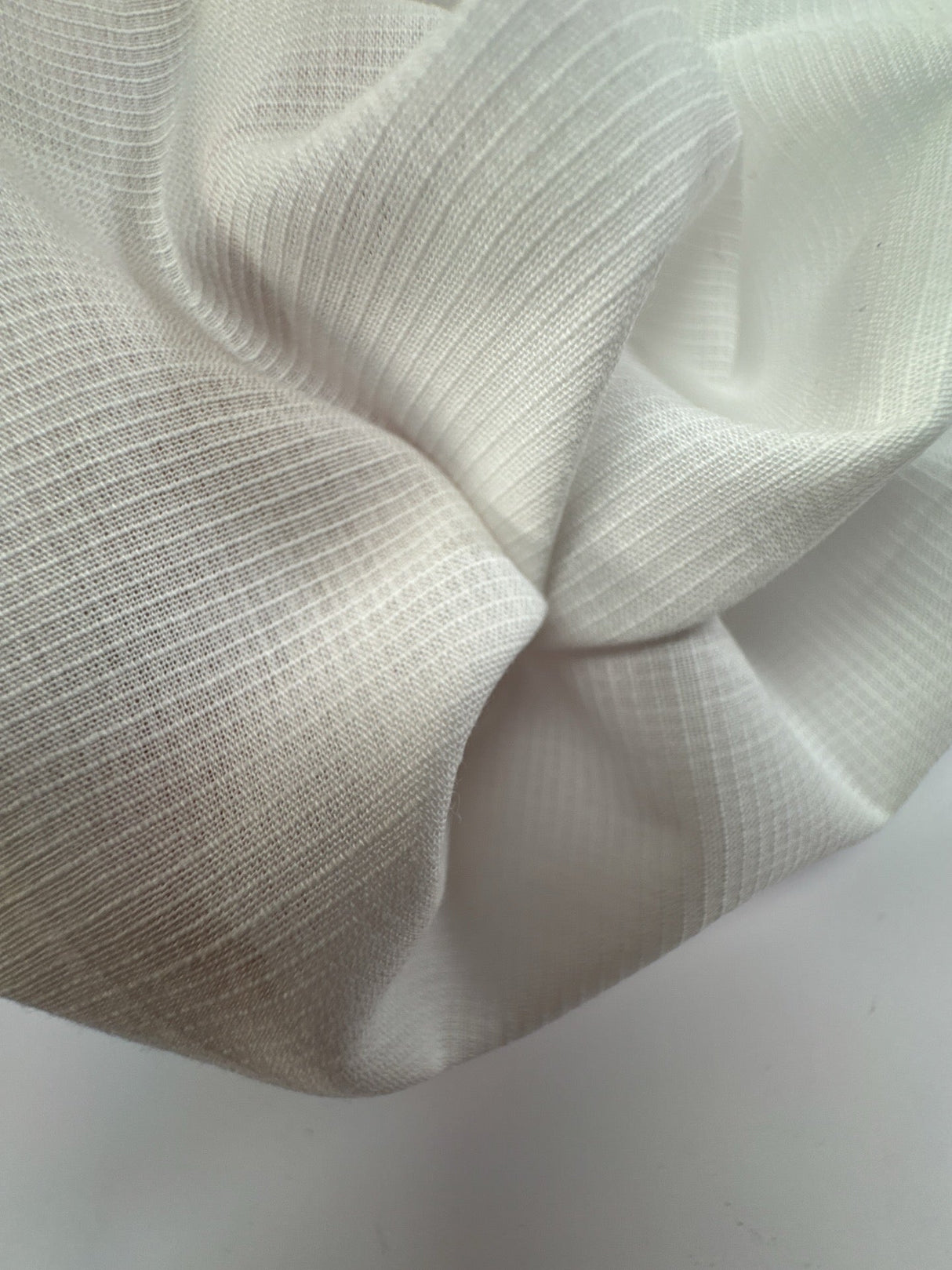 Viscose Woven Checked White Fabric