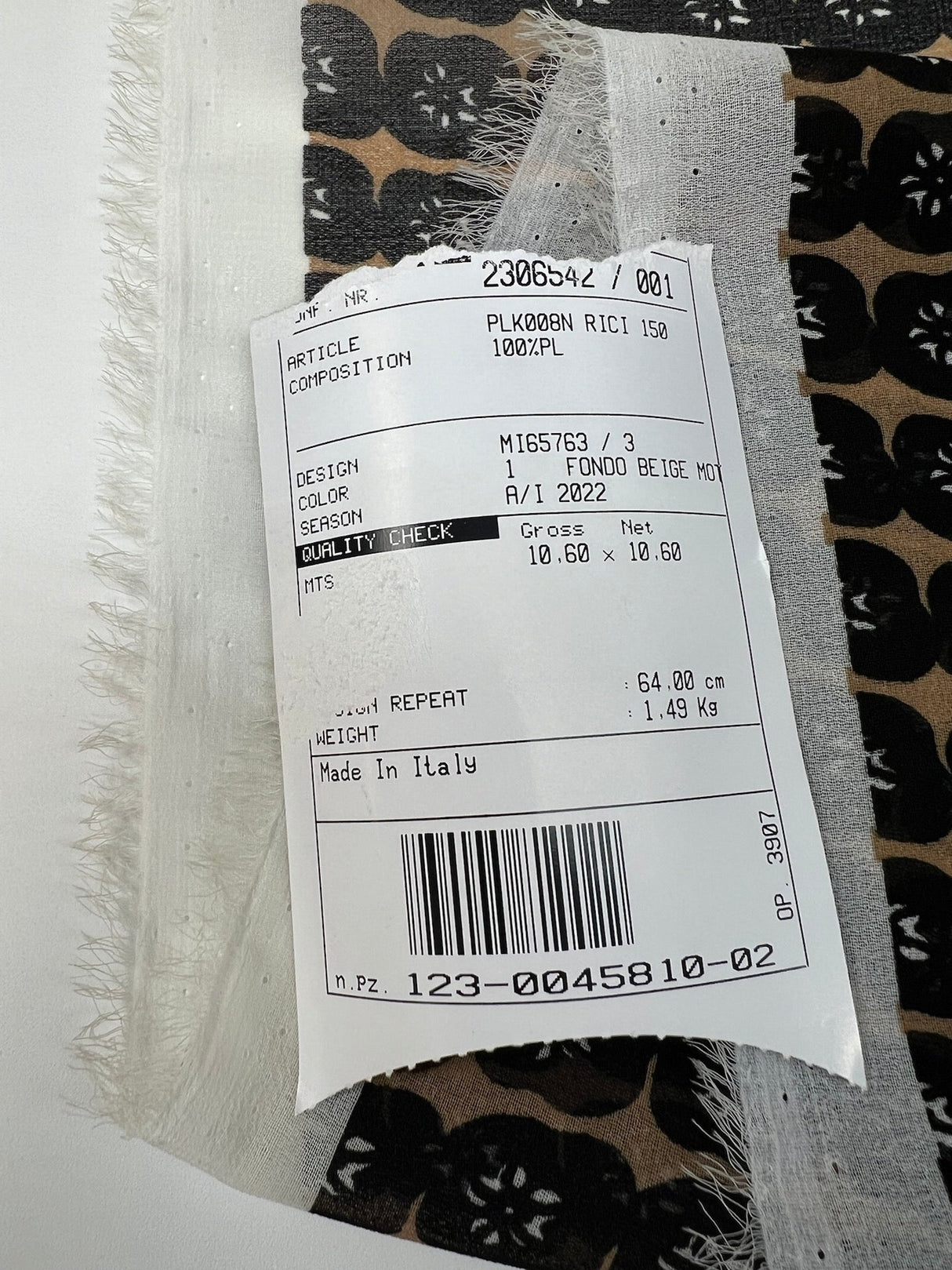 Polyester Chiffon Geometric Print Black Brown