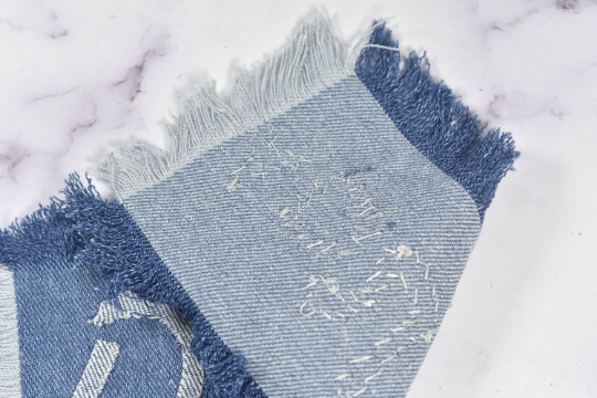Embroidered Applique Denim DESTROY 9 x 4.5
