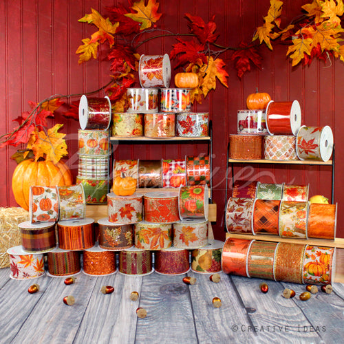 2 1/2" Fall Ribbons Assorted-10 Yds (Assorted)