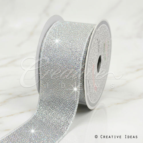 2 1/2" Iridescent Holographic Laser Ribbon-10 Yds (Irwt)