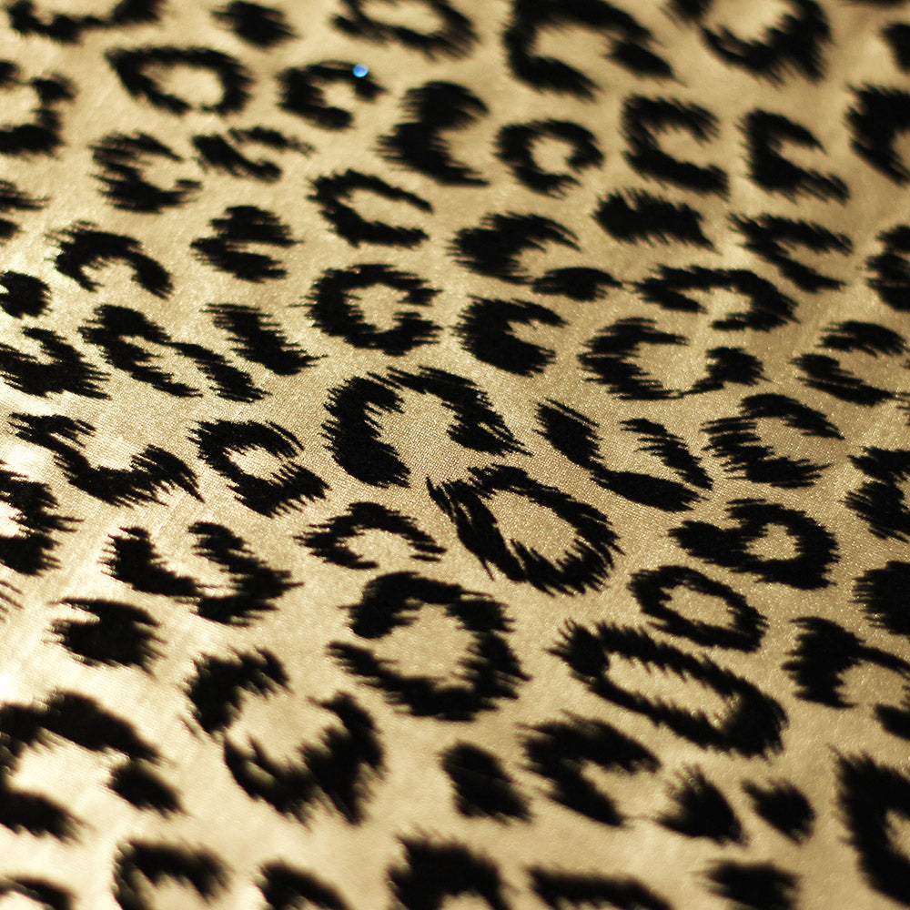 Sassy Cat Polyester Spandex Fabric - Leopard Hologram, Red/Black, Silver/Black, Gold/Black, Turquoise/Black, 58/60" Width (1 Yard)