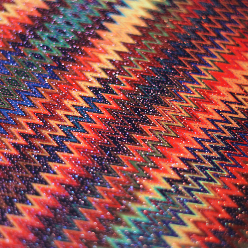 Earth-NYKS Polyester Spandex Fabric - Multicolor Chevron Zigzag, 58/60" Width (1 Yard)