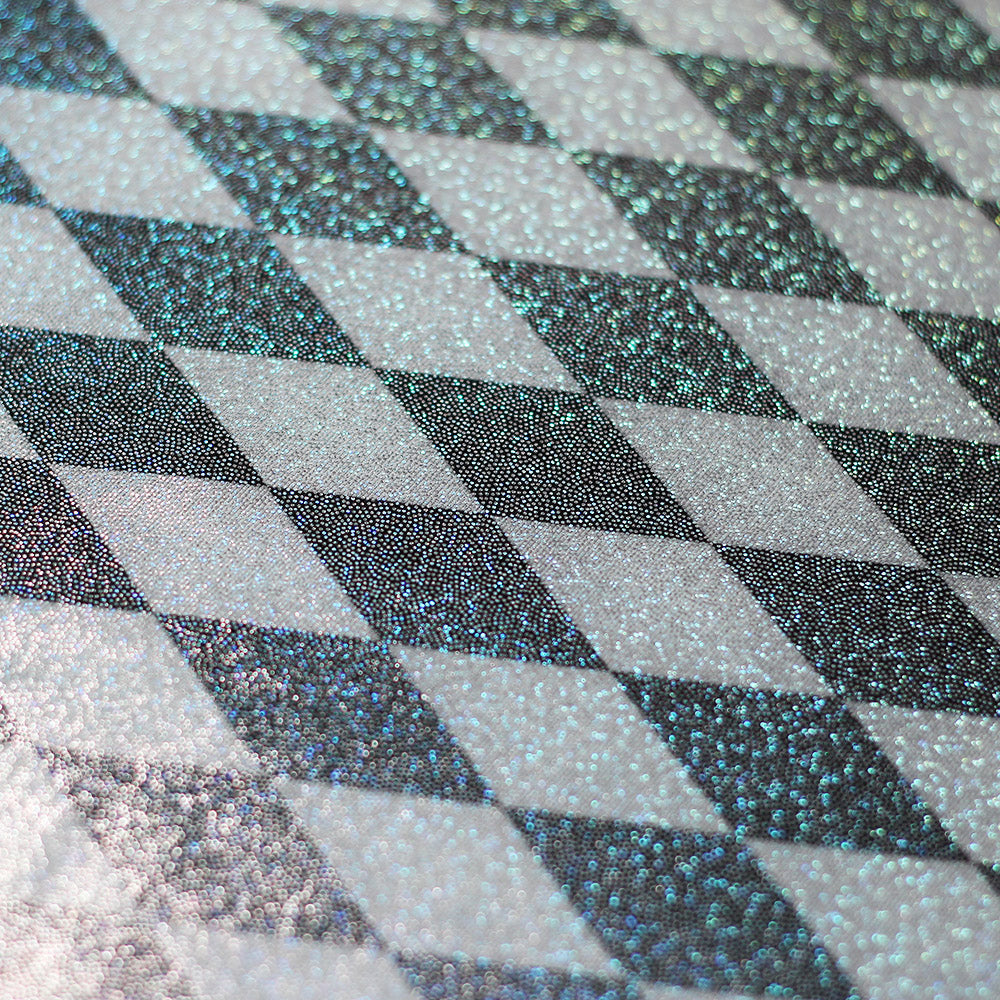 Harlequin Polyester Spandex Fabric - Diamond Print, Assorted Colors, 58-60" Width (1 Yard)