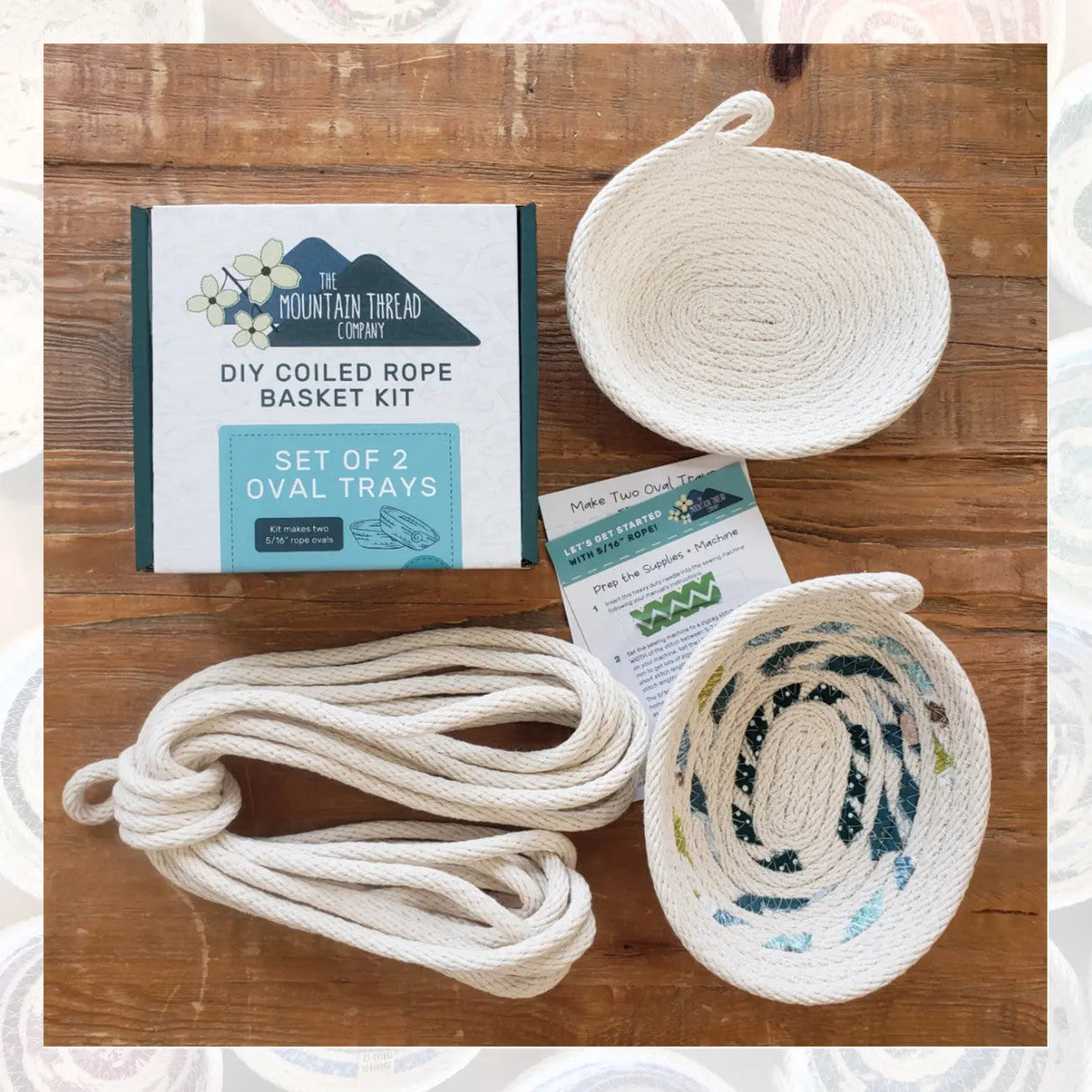 Cotton Braided Rope Coiled Basket Kit
