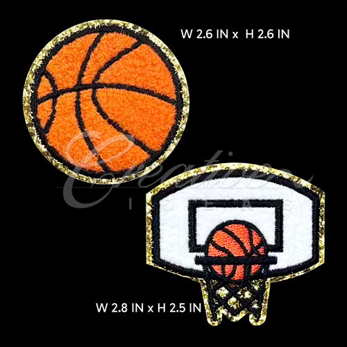 2 Pcs Basketball Hoop Patches-Set (Multi-Color)