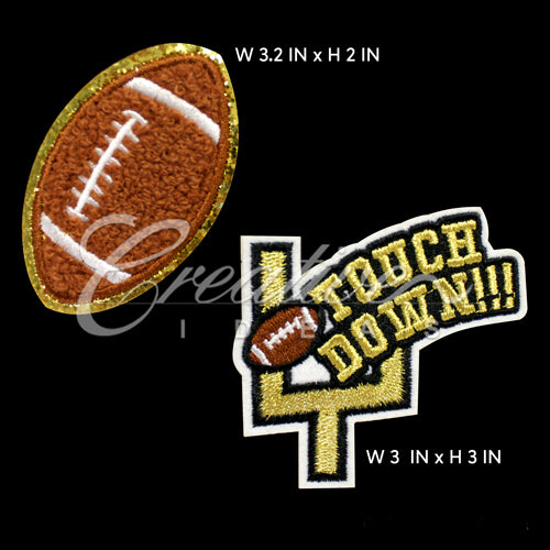 2 Pcs Football Touch Down Patches-Set (Multi-Color)