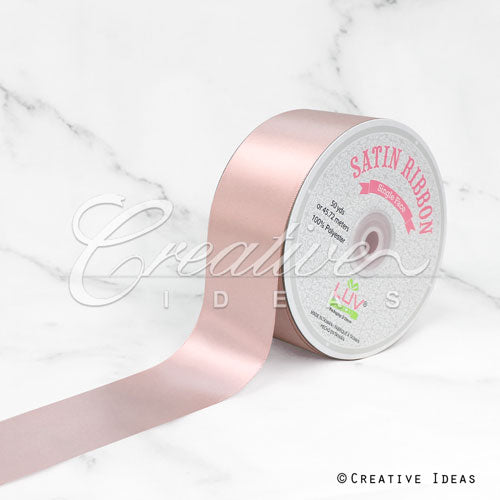 2" Single Face Satin Ribbon - 50 Yards (Blush)