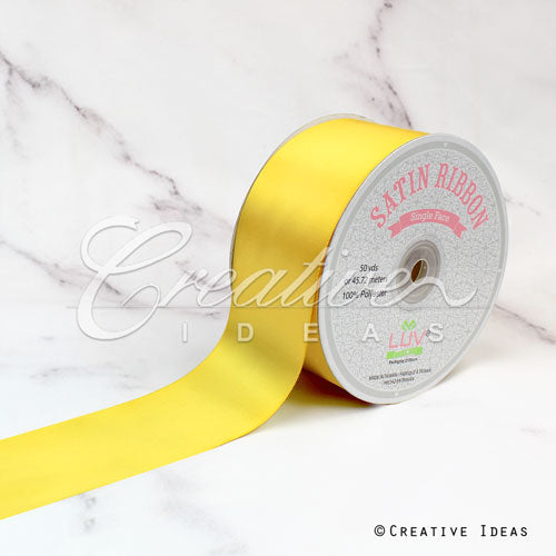 2" Single Face Satin Ribbon - 50 Yards (Daffodil)