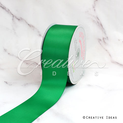 2" Single Face Satin Ribbon - 50 Yards (Emerald Green)