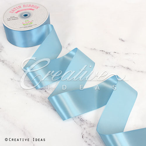 2" Single Face Satin Ribbon - 50 Yards (Light Blue)