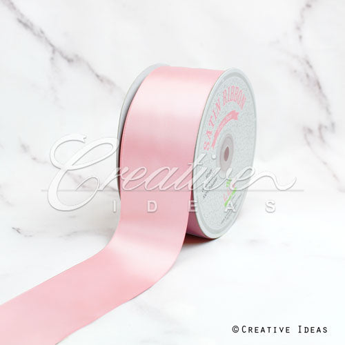 2" Single Face Satin Ribbon - 50 Yards (Light Pink)