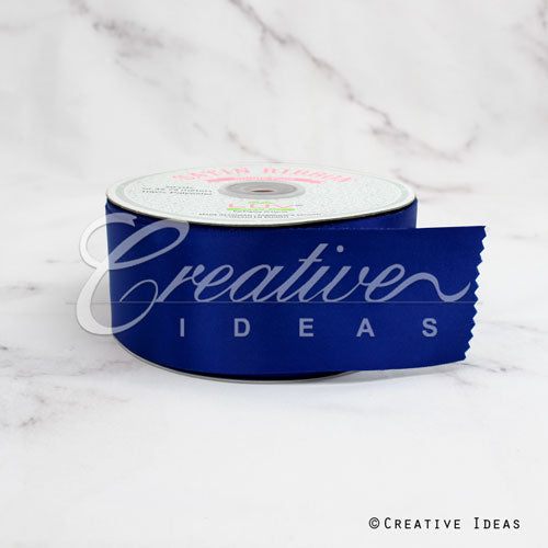 2" Single Face Satin Ribbon - 50 Yards (Navy Blue)