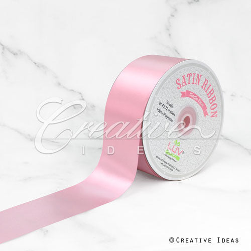 2" Single Face Satin Ribbon - 50 Yards (Pink)
