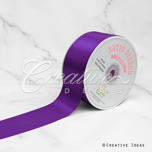 2" Single Face Satin Ribbon - 50 Yards (Purple)