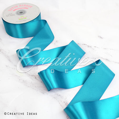 2" Single Face Satin Ribbon - 50 Yards (Turquoise)