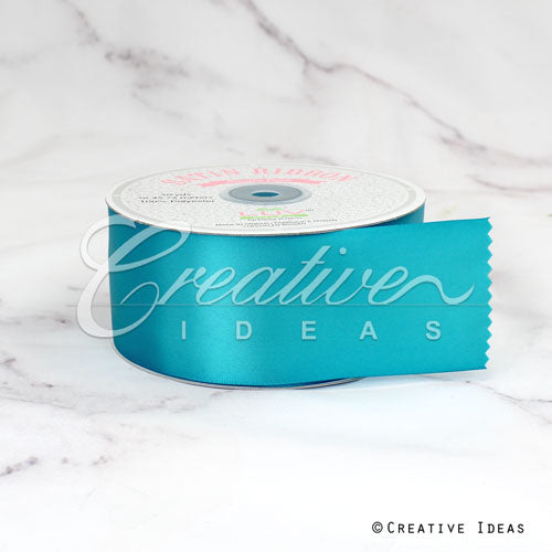 2" Single Face Satin Ribbon - 50 Yards (Turquoise)