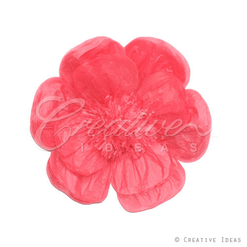 20" Tissue Scallop Flowers-Pc (Fuchsia)