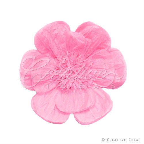 20" Tissue Scallop Flowers-Pc (Pink)