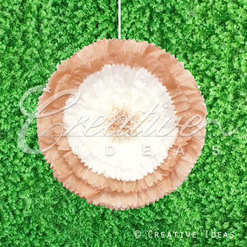 20" Tissue Starburst Flowers-Pc (Taupe)