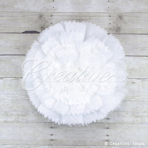 20" Tissue Starburst Flowers-Pc (White)