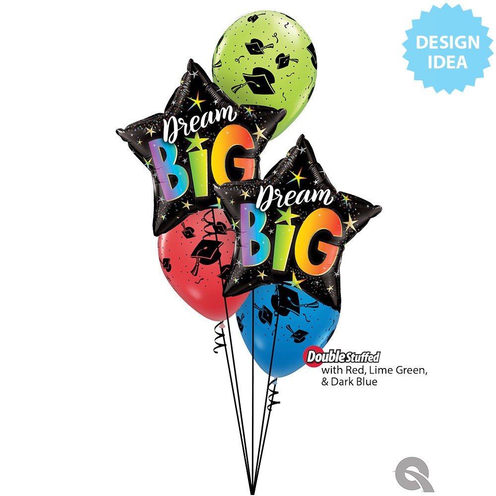Foil Balloon Dream Big Rainbow Stars 20 Inch