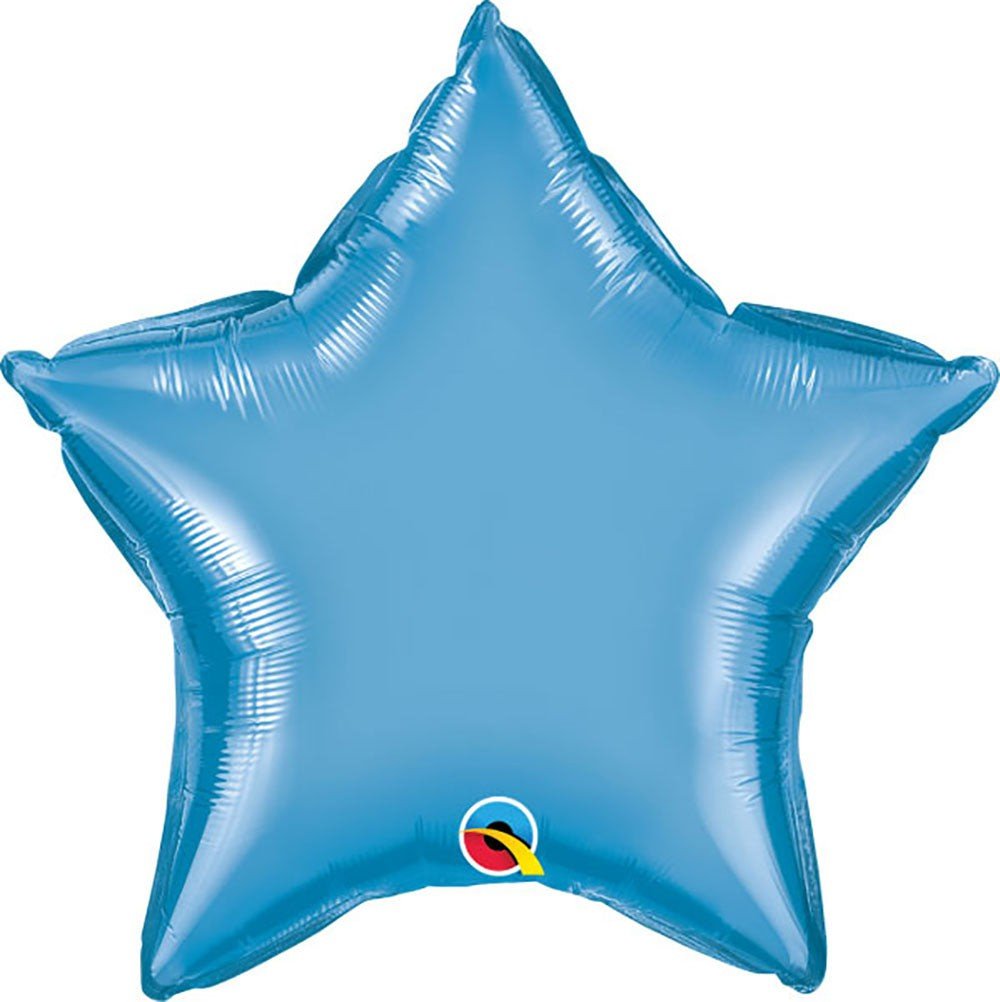 Star Foil Balloon 20 Inch Chrome Blue