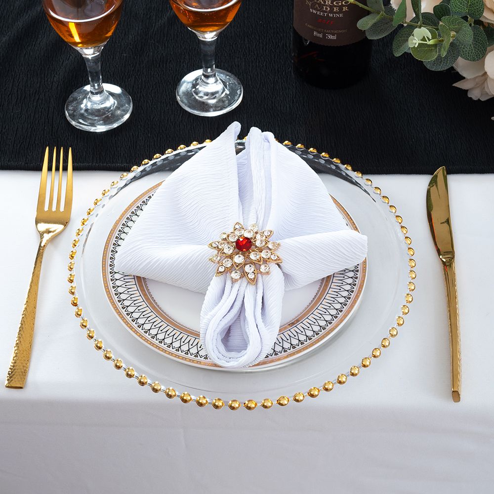 20"x20" Crinkle Scuba Wrinkle-Free Napkins (240 GSM)