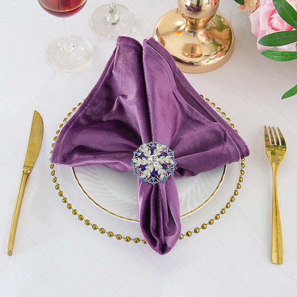 10 Piece Italian Velvet Napkins 20"x20" for Elegant Event Dining