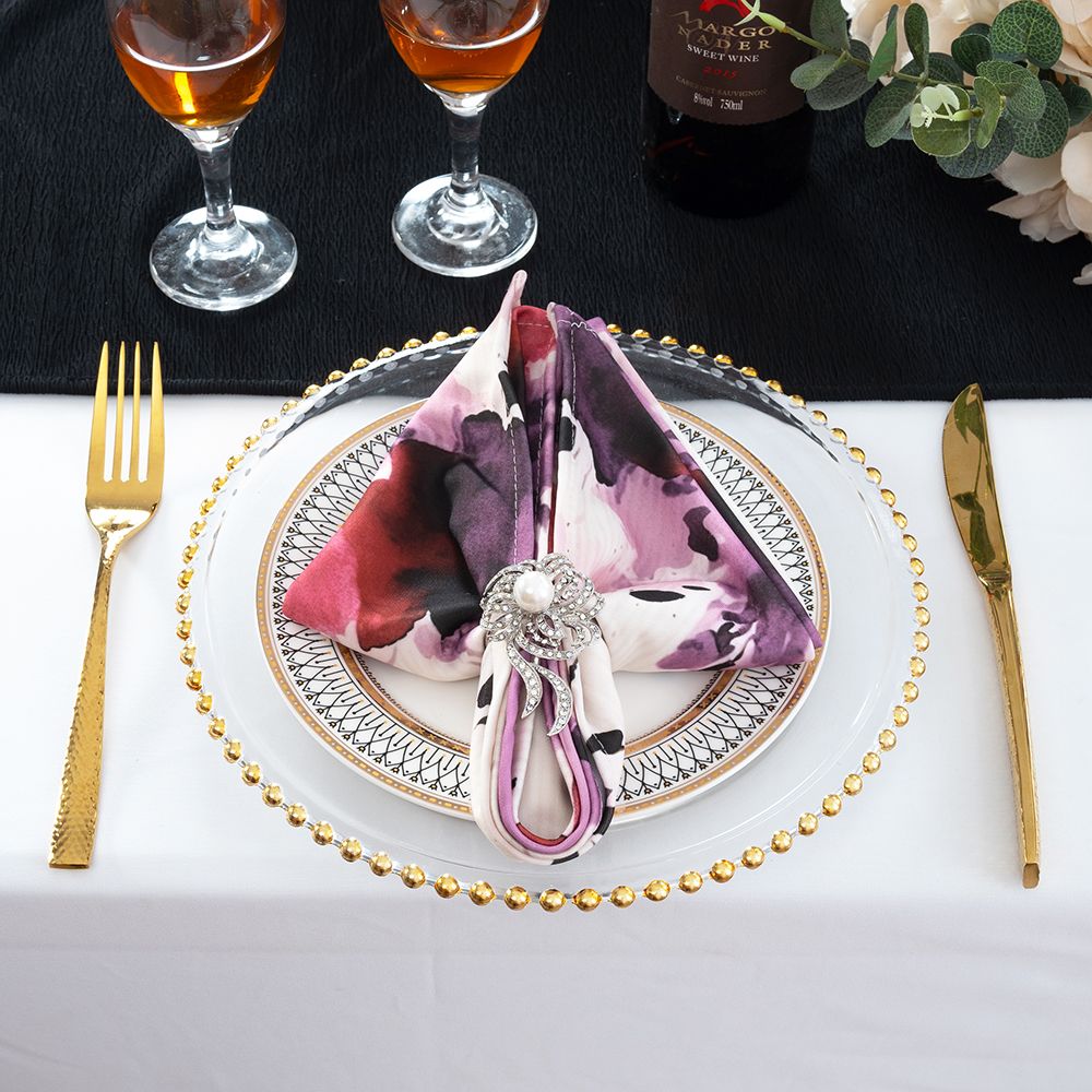 Splatter Garden Scuba Wrinkle Free 240 GSM Napkins