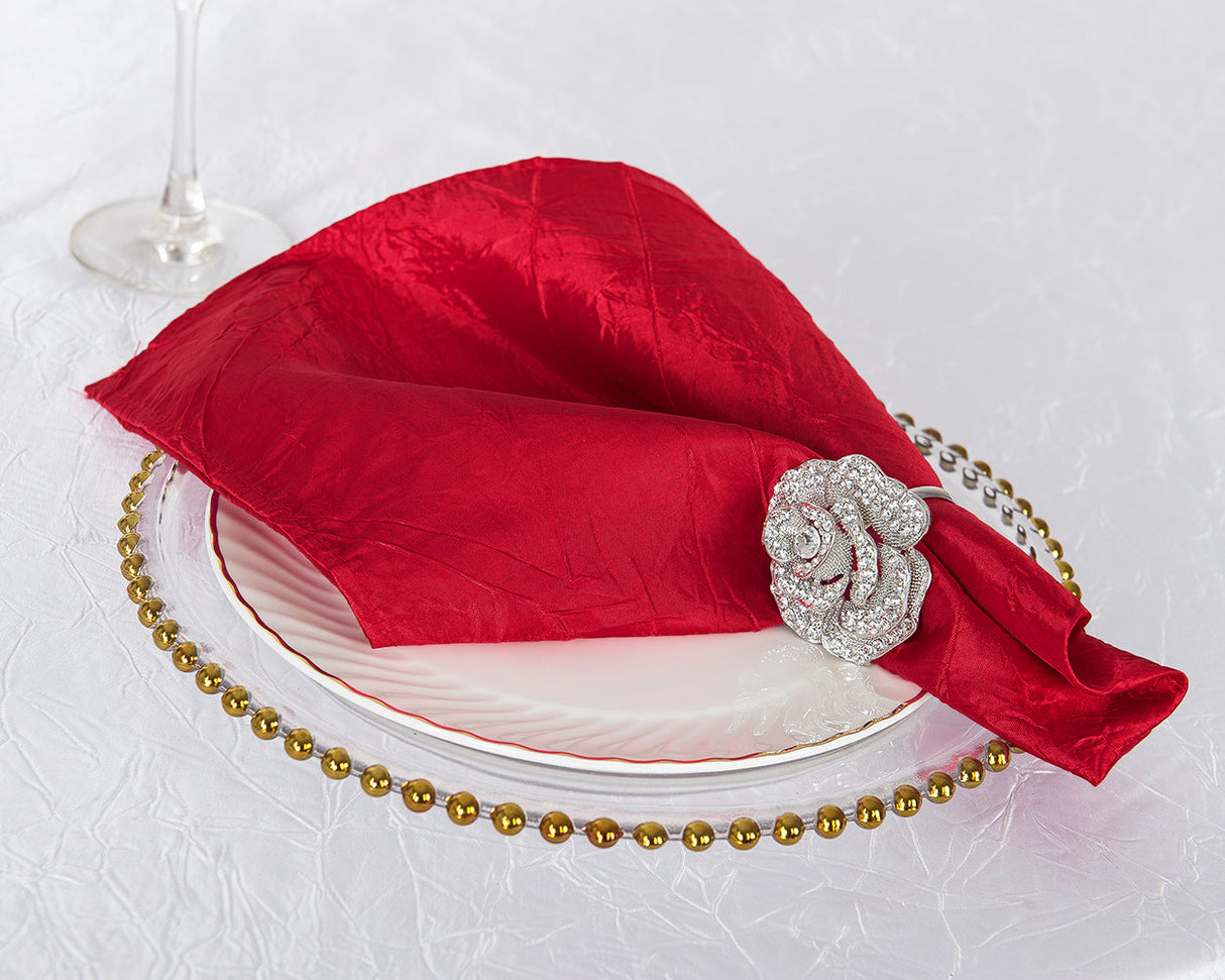 Luxury Crushed Taffeta Napkins for Stylish Dining