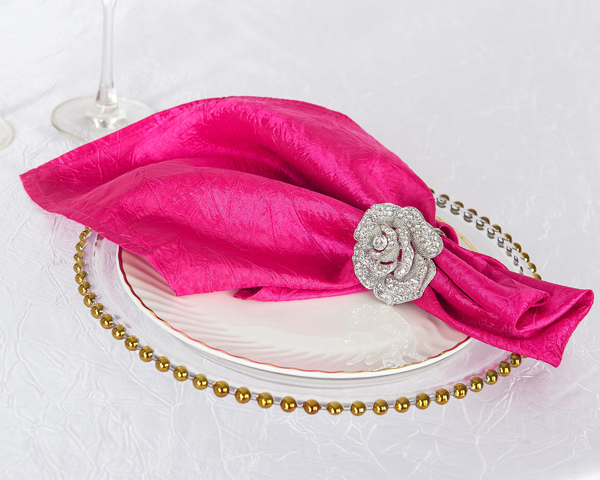 Luxury Crushed Taffeta Napkins for Stylish Dining