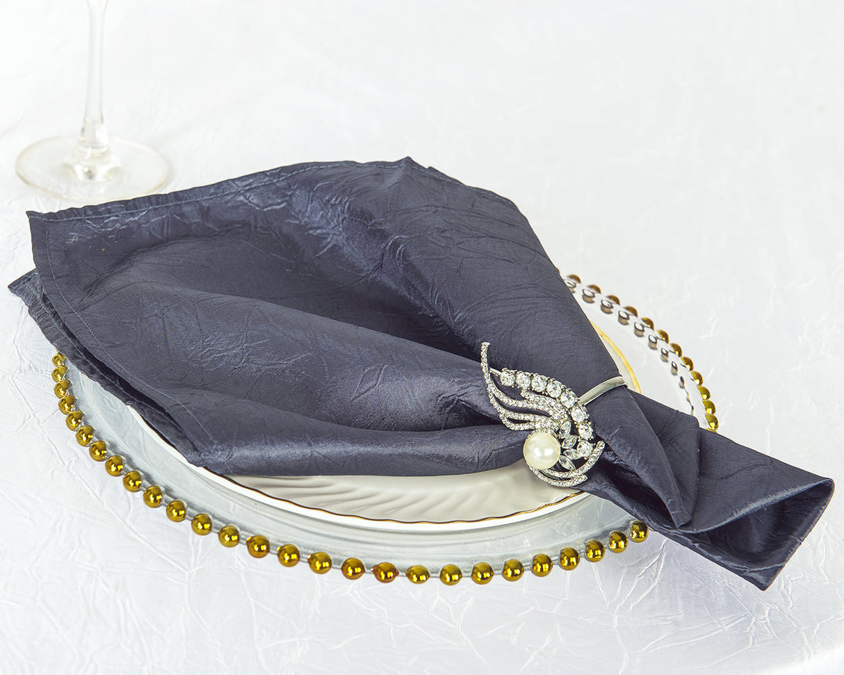 Crushed Taffeta Napkins for Elegant Table