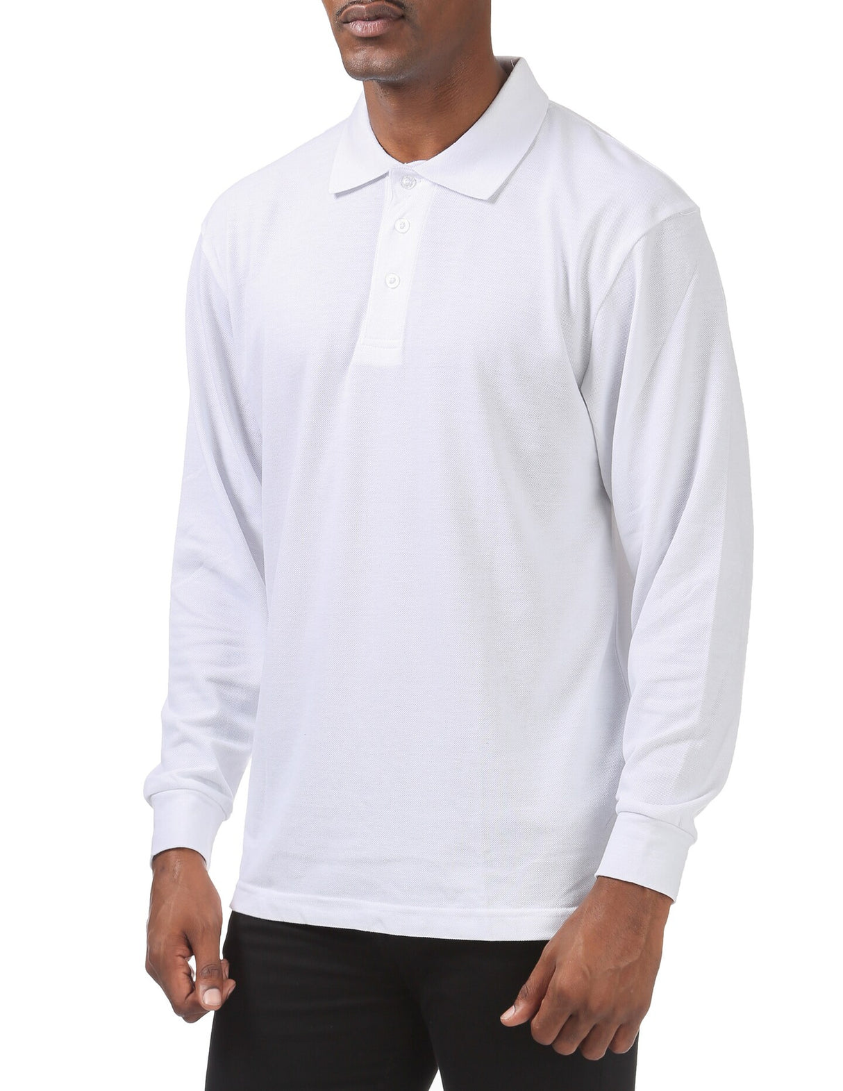 Long Sleeve Pique Polo Shirt