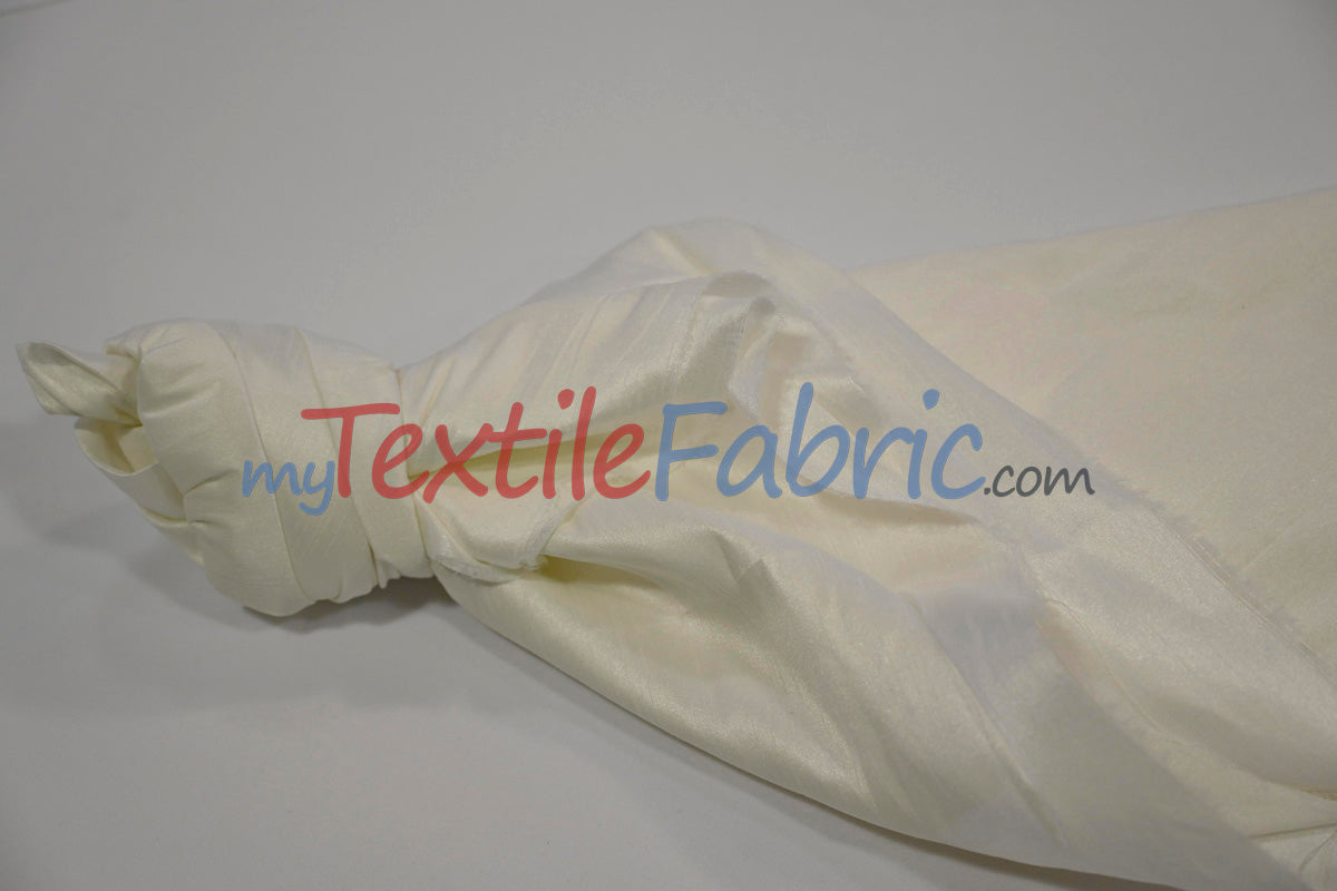 Faux Silk Polyester Dupioni Fabric - Solid Texture, 54" Width, Multiple Colors (Yards, Bolts, Sample Swatch)
