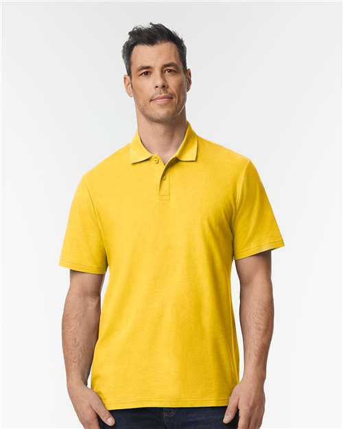 Gildan® Softstyle Adult Pique Polo Short Sleeve Crew-Neck T-Shirt