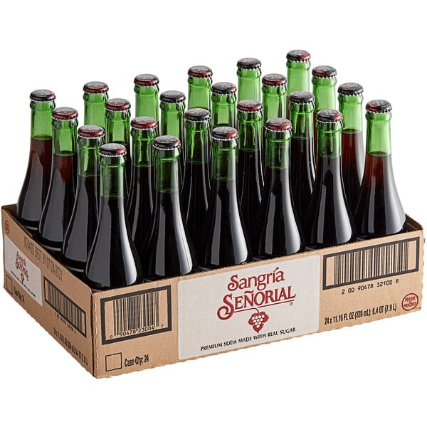 Sangria Senorial Non-Alcoholic Sangria Soda 11.16 fl. oz. - 24/Case