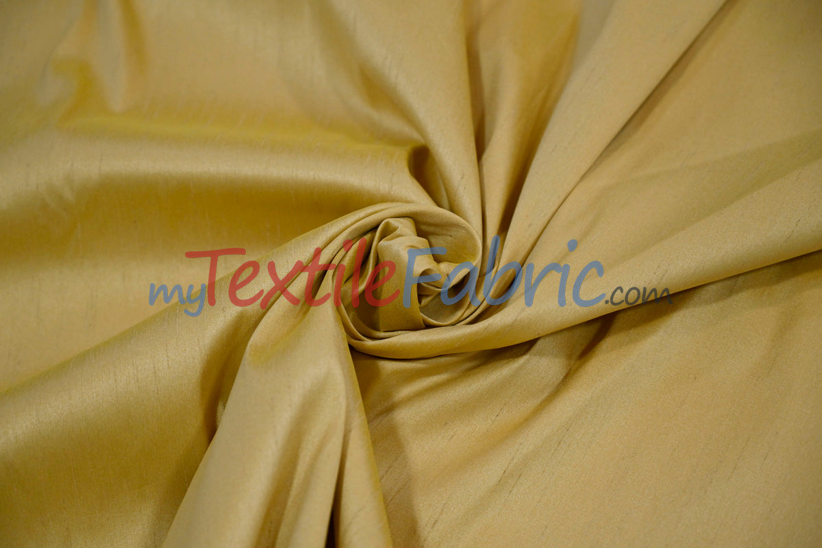 Faux Silk Polyester Dupioni Fabric - Solid Texture, 54" Width, Multiple Colors (Yards, Bolts, Sample Swatch)