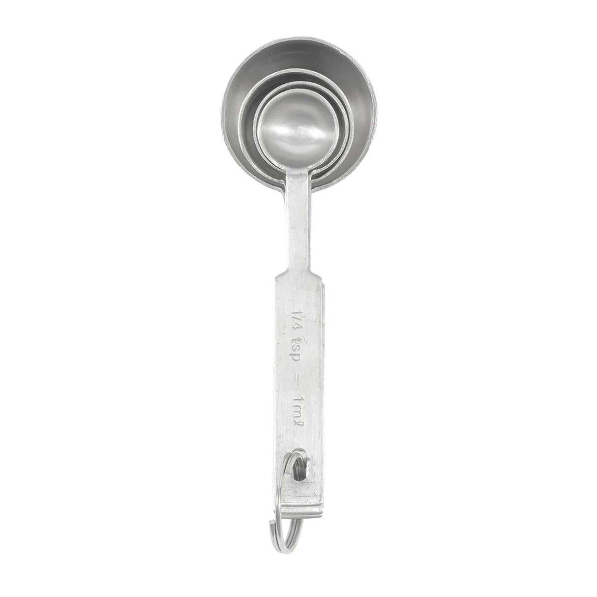 4 Piece Deluxe Measuring Spoon Set Stainless Steel with Keyring