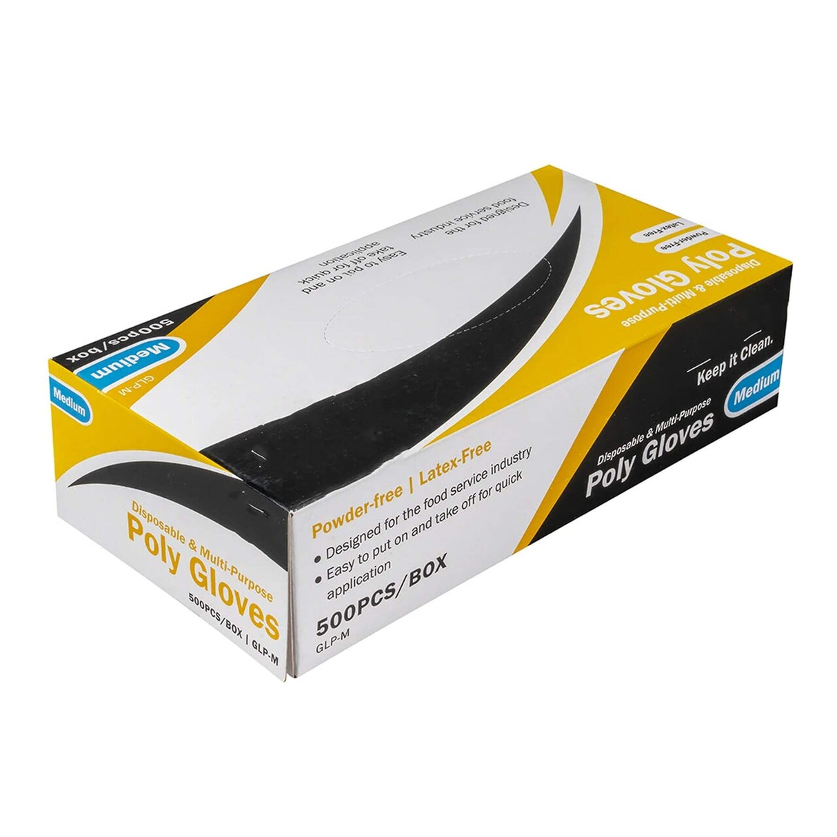 Disposable Textured Polyethylene Gloves Medium Clear