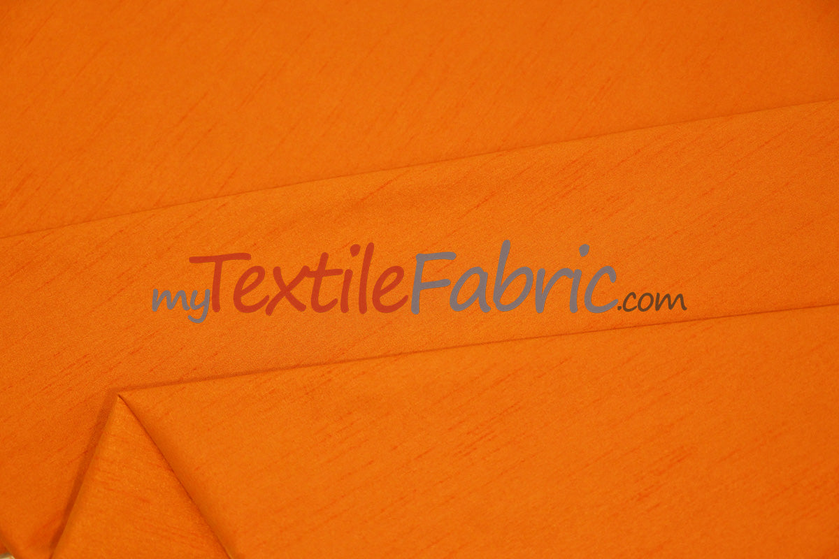 Faux Silk Polyester Dupioni Fabric - Solid Texture, 54" Width, Multiple Colors (Yards, Bolts, Sample Swatch)