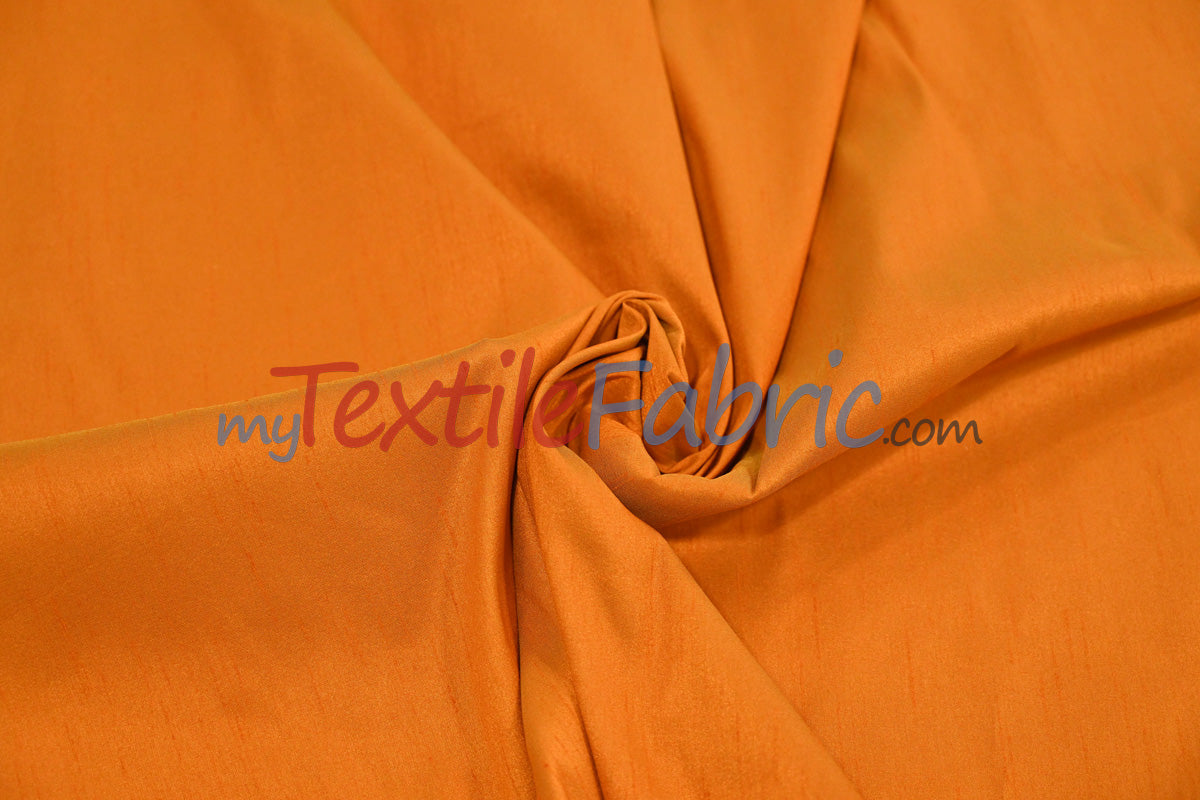Faux Silk Polyester Dupioni Fabric - Solid Texture, 54" Width, Multiple Colors (Yards, Bolts, Sample Swatch)