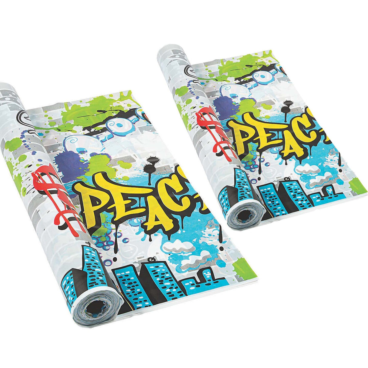 Graffiti Plastic Tablecloth Roll 40" x 100 ft.