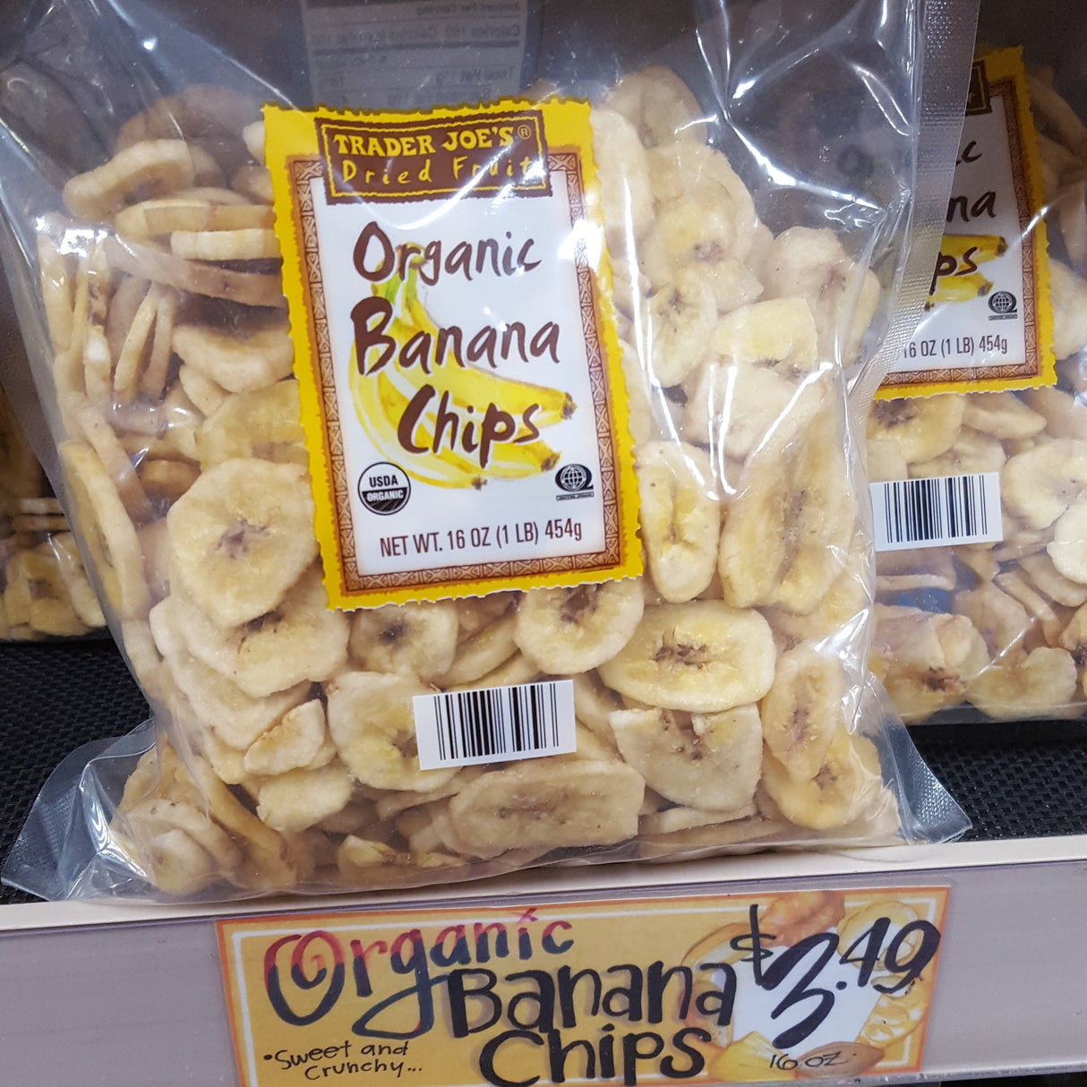 Organic Banana Chips 16 oz