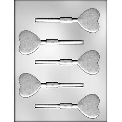 Textured Heart Sucker Chocolate Mold (90-1216)*