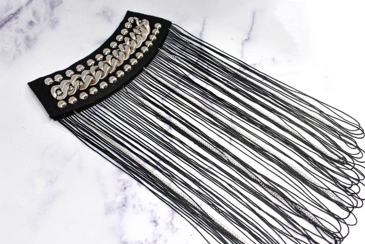 Chain Tassel Epaulettes Gold Shoulder