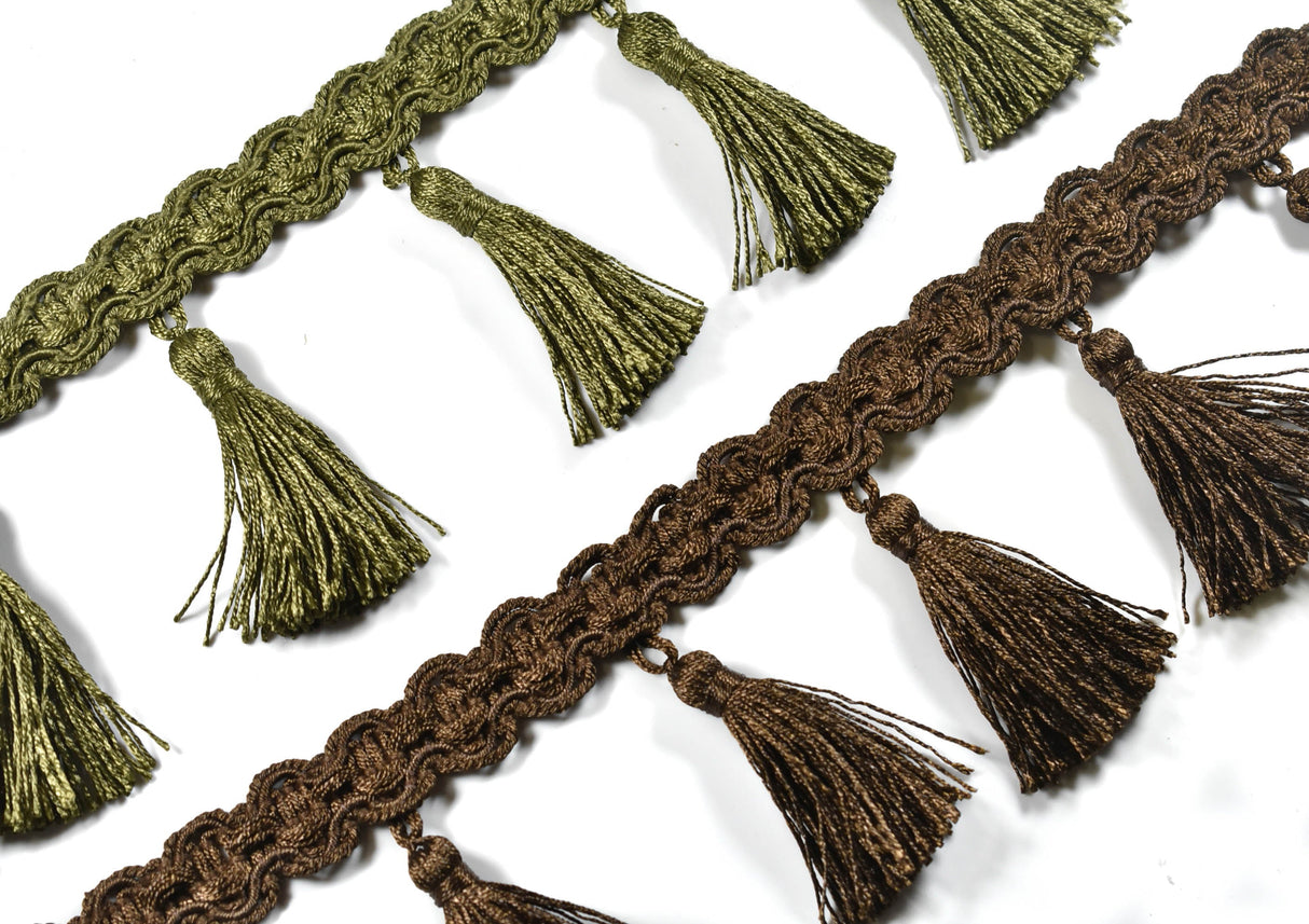 Tassel Trim Embroidered Fringe