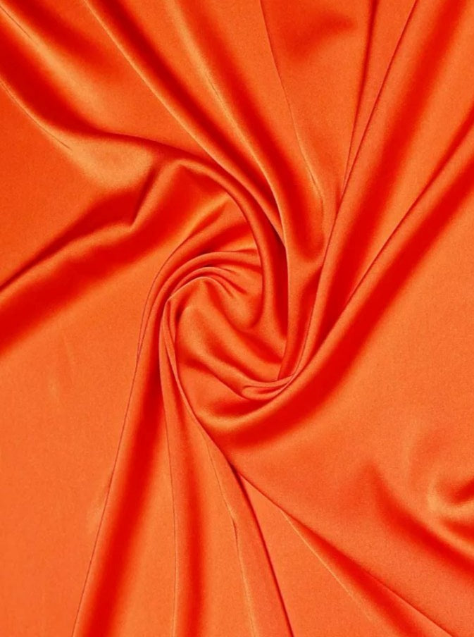 Orange Stretch Satin