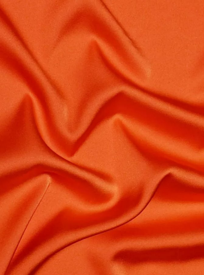 Orange Stretch Satin