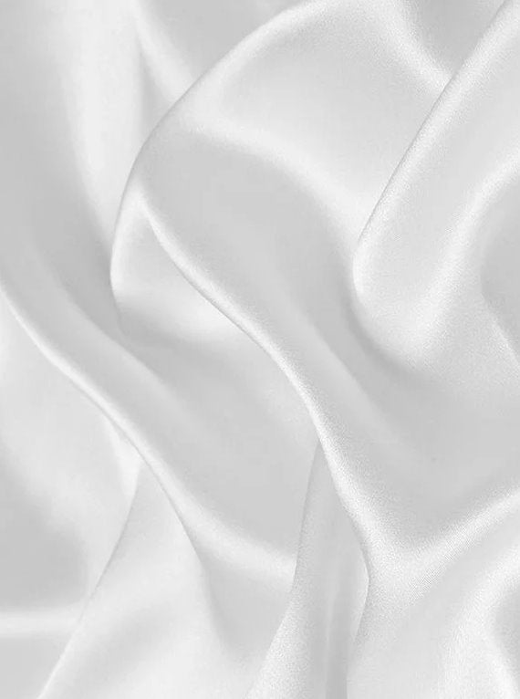 White Silky Stretch Satin